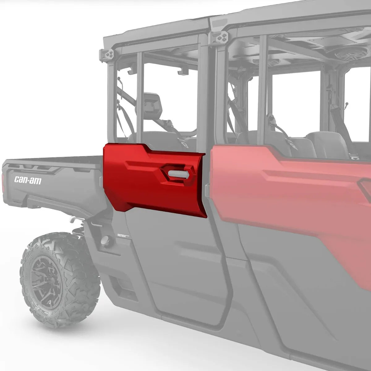 Rear Right Door Trim Black/Orange Can-Am Defender
