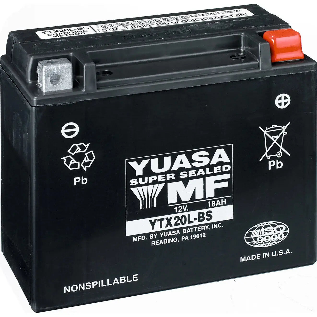 Yuasa YTX20L Factory activated maintenance free battery*