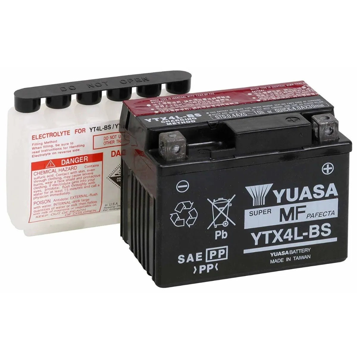 Yuasa YTX4L Factory activated maintenance free battery*