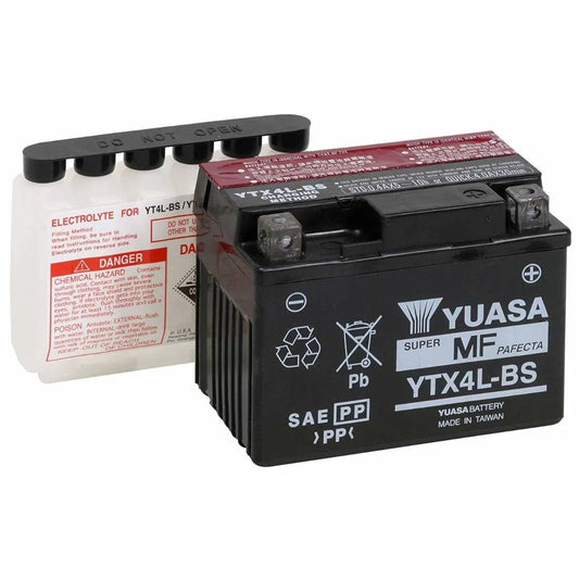 Yuasa YTX4L Factory activated maintenance free battery*
